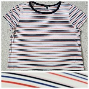 Wild Fable Striped Cropped Short Sleeve T-Shirt Size XXL Juniors